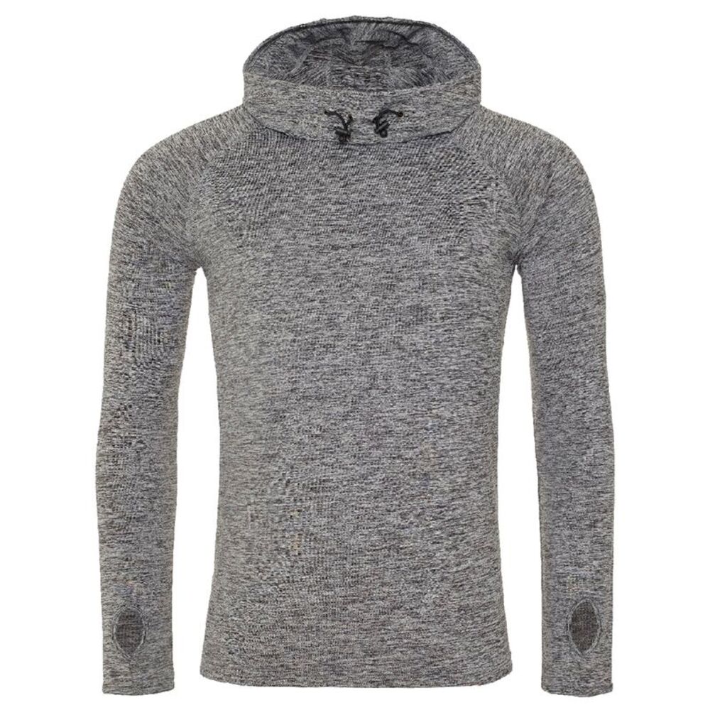AWDis Just Cool Mens Cowl Neck Long Sleeve Baselayer Top (Pack of 2) / Gray Mela